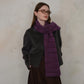 Khaki Vintage Wool-Blend Knit Scarf - Warm and Stylish for Men and Women