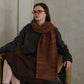 Borwn Vintage Wool-Blend Knit Scarf - Warm and Stylish for Men and Women