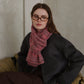 Pink Vintage Wool-Blend Knit Scarf - Warm and Stylish for Men and Women