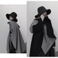 Brown Plaid Ethnic Boho Shawl for Women - Stylish Split Cape for Travel and Cooling Rooms