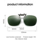 2 Pcs Grey Pink Gradient Color Polarized Clip-On Sunglasses - Day & Night Use, Frameless Polygon Design for Fishing & Driving
