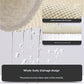 Blue Circular Pattern  PVC Non-Slip Bath Mat 50x80cm - Shower Drain Hole Design, Soft & Quick-Dry Bathroom Rug