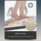 Blue Circular Pattern  PVC Non-Slip Bath Mat 50x80cm - Shower Drain Hole Design, Soft & Quick-Dry Bathroom Rug