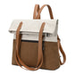 Purple And Brown Canvas Tote Bag for Women - Multi-Use Shoulder Handbag & Backpack, Large Capacity, 30x10x40cm