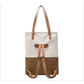 Purple And Brown Canvas Tote Bag for Women - Multi-Use Shoulder Handbag & Backpack, Large Capacity, 30x10x40cm