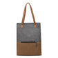 Gery And Brown Canvas Tote Bag for Women - Multi-Use Shoulder Handbag & Backpack, Large Capacity, 30x10x40cm