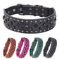 Size S Pink 1 pack Stylish PU Leather Dog Collar with Spikes - Adjustable, Durable & Comfortable for Medium to Large Breeds