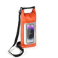 Orange 2L Waterproof Phone Pouch - Multi-Functional PVC Dry Bag for Swimming and Water Activities