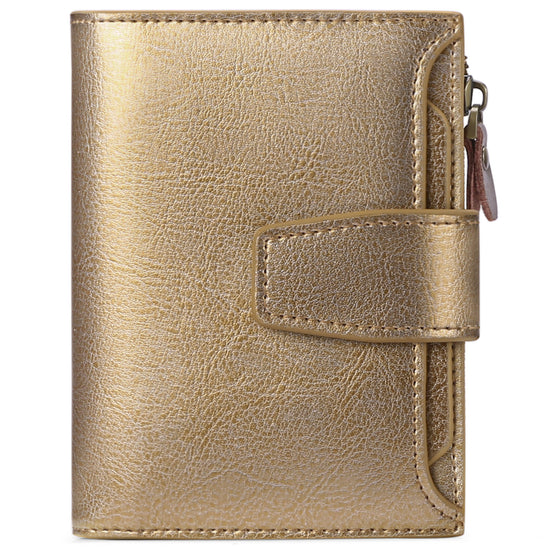 Bronze Premium Genuine Leather RFID Blocking Women&