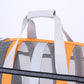 Size S Blue And White Foldable Pet Carrier Bag - Lightweight, Breathable, and Spacious for All Seasons