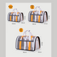 Size S Blue And White Foldable Pet Carrier Bag - Lightweight, Breathable, and Spacious for All Seasons