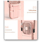 Pink Portable Handheld Fan with Neck Strap & Phone Stand