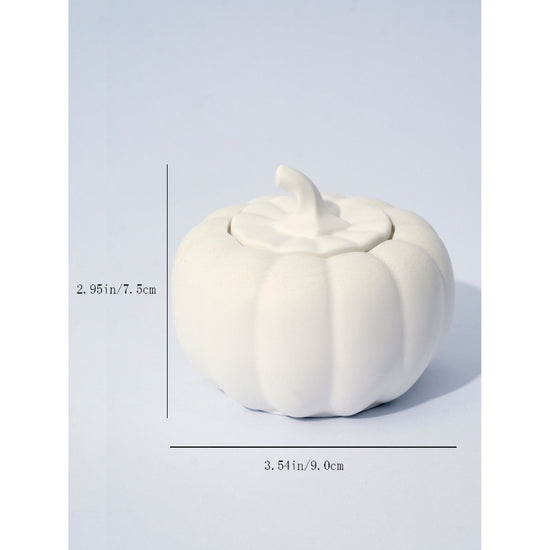 (Lime Basil Citrus)Ceramic Pumpkin Candle with Lid - Home Decor and Gift Ideas