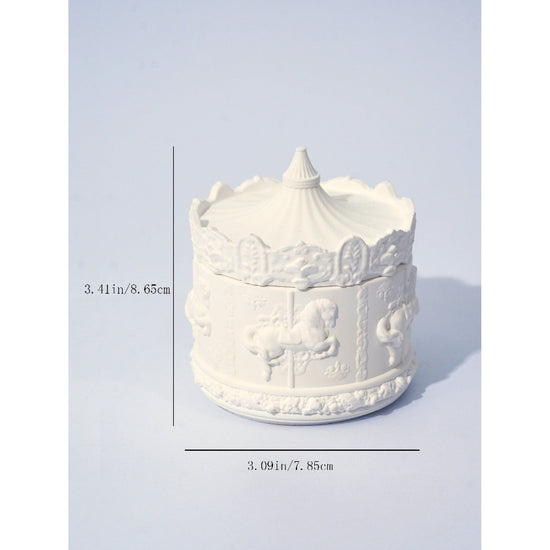 (Blue bell)Rotating Carousel Soy Candle - Unique Home Decor & Gift