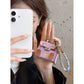 Light Purple Mini Bag Earphone Case - Stylish Keychain Pouch for Headphones