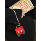 Red Mini Bag Earphone Case - Stylish Keychain Pouch for Headphones
