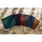 Coffee Genuine Leather Coin Purse - Vintage Style Snap Closure Mini Pouch