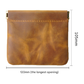 Blue Genuine Leather Coin Purse - Vintage Style Snap Closure Mini Pouch