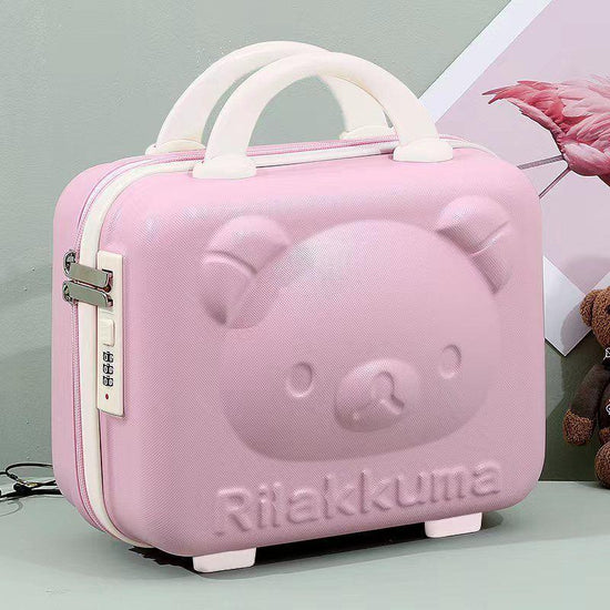 Bear Makeup Box-White Pink (with a password lock)