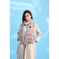 Light Pink Plaid Heated Scarf - Electric Warming Scarf, Winter Outdoor Essential (Without power bank)