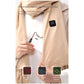 Light Pink Plaid Heated Scarf - Electric Warming Scarf, Winter Outdoor Essential (Without power bank)