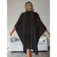 Black Summer Beach Cover-Up- Bamboo Cotton Sun Protection Cardigan