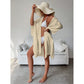 Apricot Summer Beach Cover-Up- Bamboo Cotton Sun Protection Cardigan