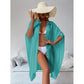 Lake Green Summer Beach Cover-Up- Bamboo Cotton Sun Protection Cardigan