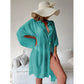 Lake Green Summer Beach Cover-Up- Bamboo Cotton Sun Protection Cardigan