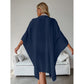Navy Blue Summer Beach Cover-Up- Bamboo Cotton Sun Protection Cardigan