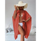 Orange Summer Beach Cover-Up- Bamboo Cotton Sun Protection Cardigan