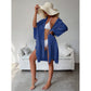 Royal Blue Summer Beach Cover-Up- Bamboo Cotton Sun Protection Cardigan