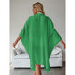 Green Summer Beach Cover-Up- Bamboo Cotton Sun Protection Cardigan