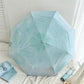 Sky Blue Gradient Automatic Folding Umbrella - Sun & Rain Protection for Women