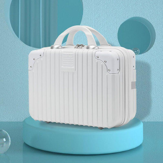 Retro 14-inch hand-made makeup box-retro white (no lock) (no lock)