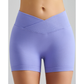 Lavender Purple Yoga Shorts - Seamless, High Waist, Tummy Control Size L