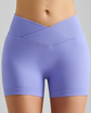 Lavender Purple Yoga Shorts - Seamless, High Waist, Tummy Control Size XL