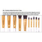 Barrel Pink Marble Makeup Brush Collection - 10 brushes for face, eyes and lips