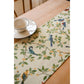 Birds & Branch Table Runner - Jacquard Woven Beige with Tassels(33X200CM)