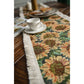 2 PCS Sunflower Table Runner with Fringe - Jacquard Woven Cotton Blend (30x120cm)