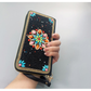 Black Ethnic Style Beaded Clutch - Handmade Retro Wallet Style 1