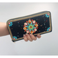 Black Ethnic Style Beaded Clutch - Handmade Retro Wallet Style 1