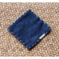 Navy Blue Chinese Style Linen Coasters - Set of 4, Hand-Embroidered Tea Mats (9x9cm)