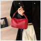 Red Minimalist Shoulder Bag - High-End Cylindrical Design