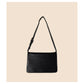 Black Minimalist Flap Shoulder Bag-Elegant Women&
