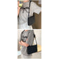 Black Minimalist Flap Shoulder Bag-Elegant Women&