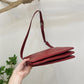 Red Minimalist Flap Shoulder Bag-Elegant Women&