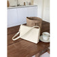 White Minimalist Flap Shoulder Bag-Elegant Women&
