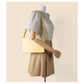 Yellow Minimalist Flap Shoulder Bag-Elegant Women&