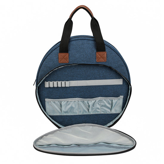Blue Multi-Compartment Embroidery Bag - Keep Your Projects Organized